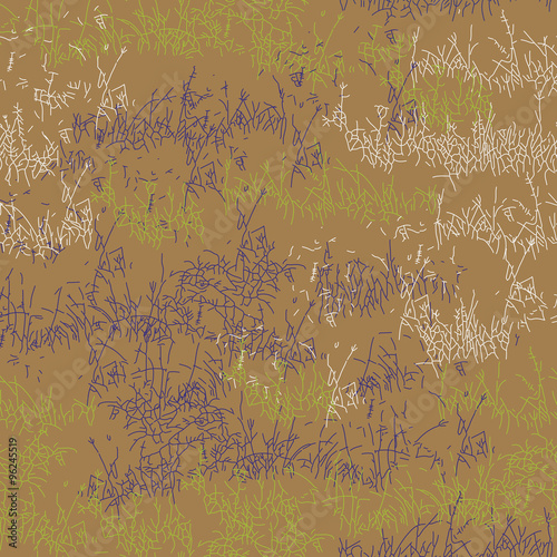 Seamless background with herbal motif