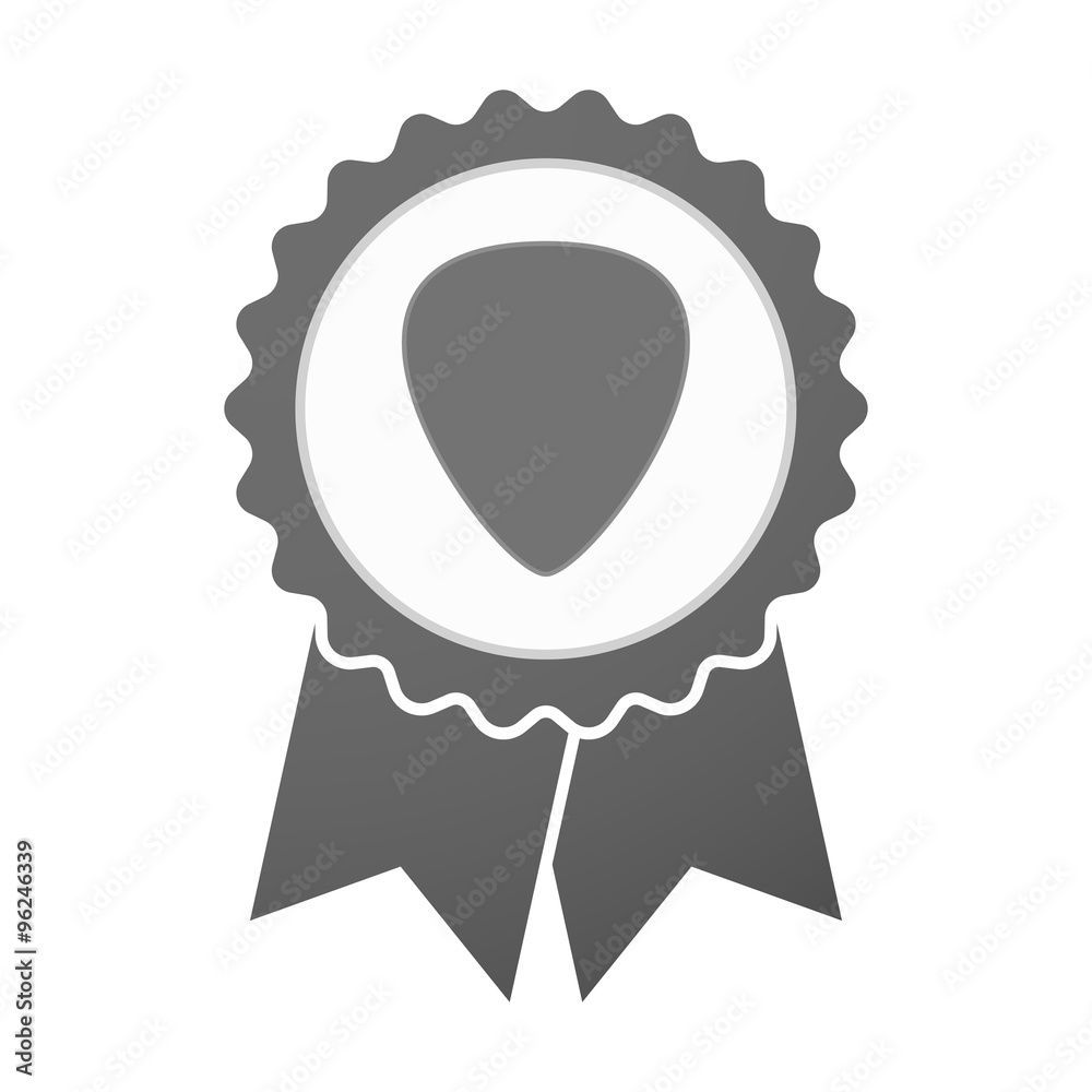 Vector badge icon with a plectrum Vector badge icon with a plectrum
