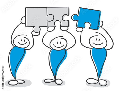 Stick Figure Series Blue