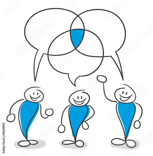 Stick Figure Series Blue