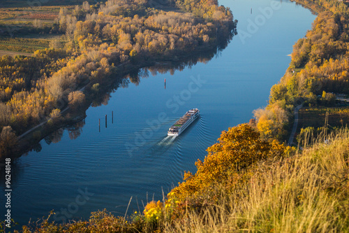 Passenger boat on the river Rhone