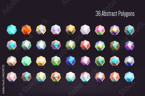 polygonal shape vector illustration