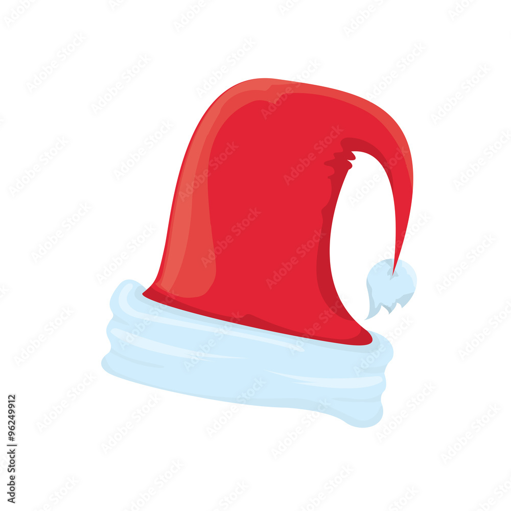 vector Santa hat icon isolated on white. santa hat vector Santa hat icon isolated on white. santa hat
