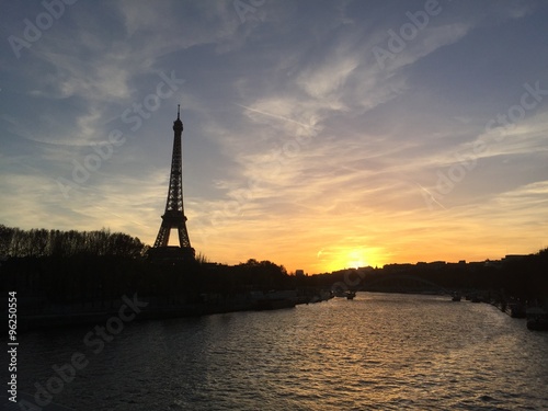 Paris Eiffel Tower sunset