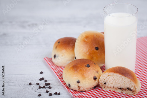 sweet bread with chocolate drops