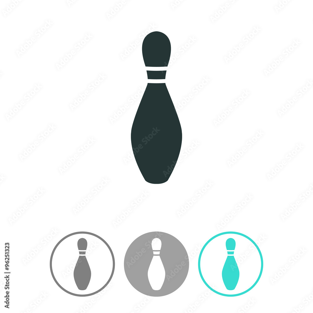 Fototapeta premium Bowling game vector icon.