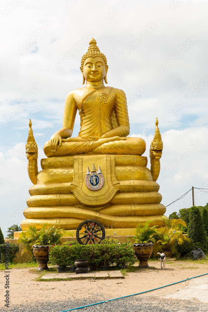 Big Buddha monument on island of Phuket in Thailand. Formal name is  Pra Puttamingmongkol Akenakkiri