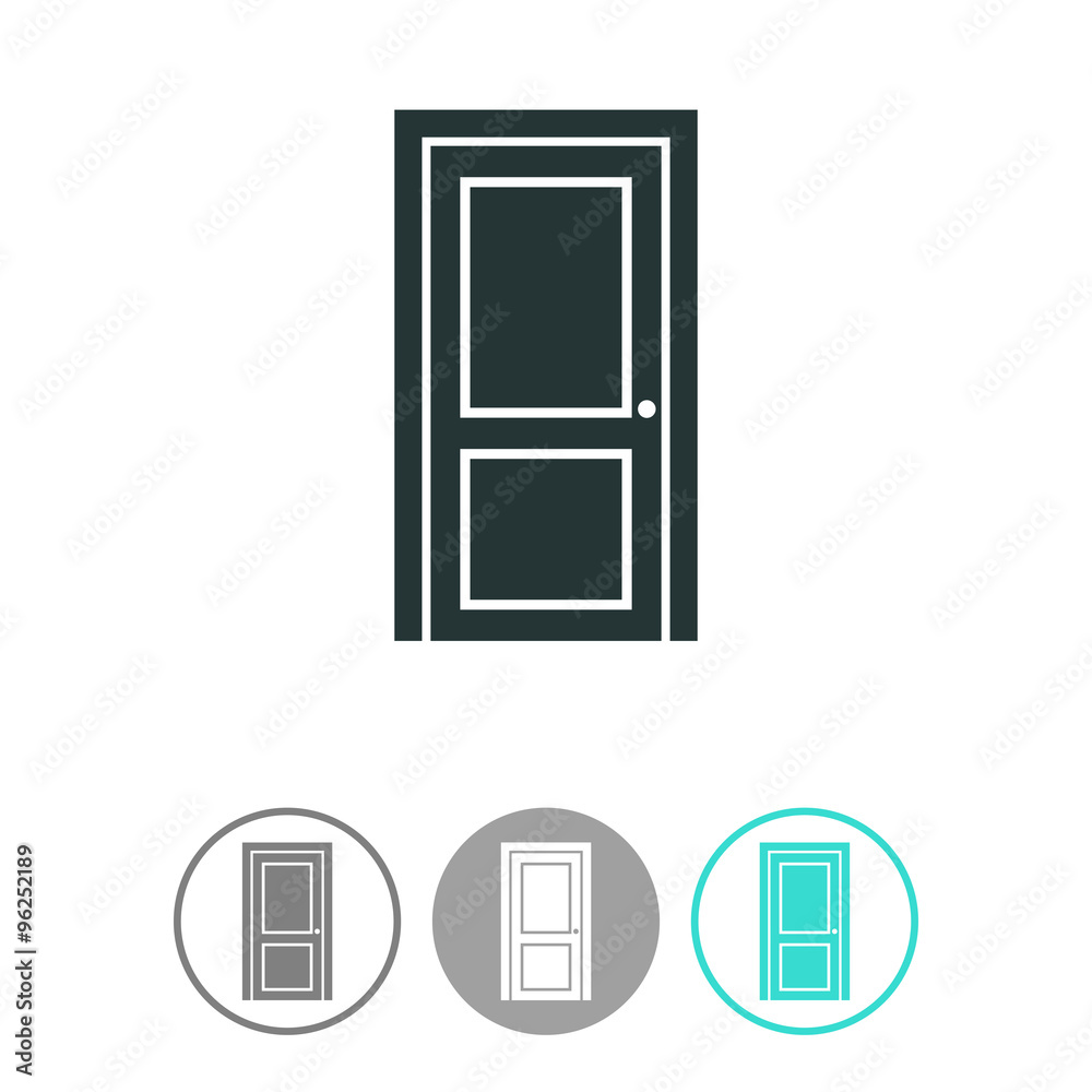 Door vector icon. Enter or exit symbol. Internal door.