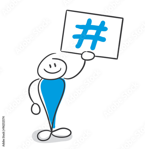Stick Figure Series Blue
