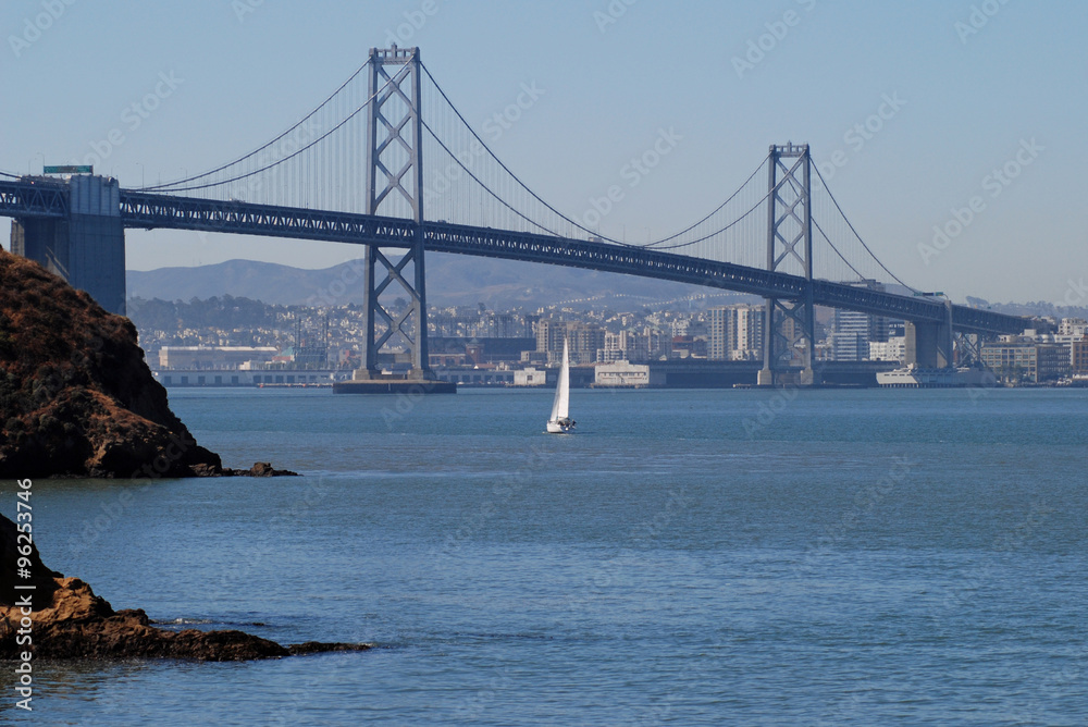 Blick von Treasure Island auf die Bay Bridge, San Francisco Blick von Treasure Island auf die Bay Bridge, San Francisco