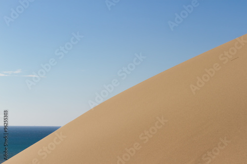 Beautiful scenery sandy Patara in Turkey. Sand and sky.