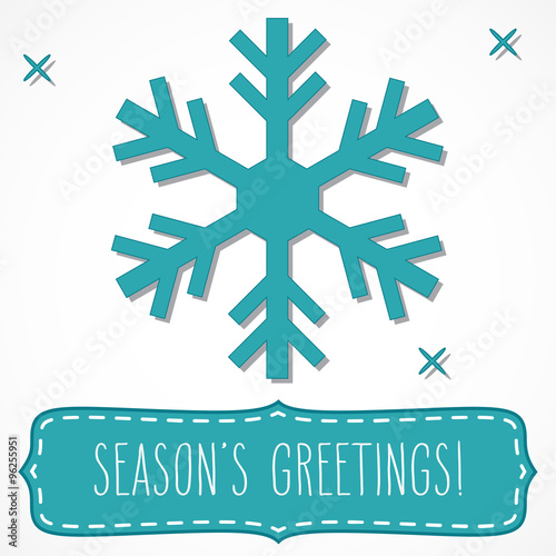 Snowflake frame and Season's greetings
