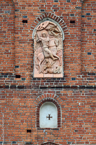 Obraz na płótnie Church of St. George. Pravdinsk (Friedland), Kaliningrad region,