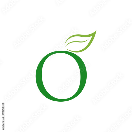 letter leaf green logo icon