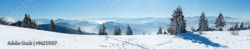 panoramic view of snowcapped mountains