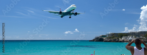 Landing at Sint Maarten Airport