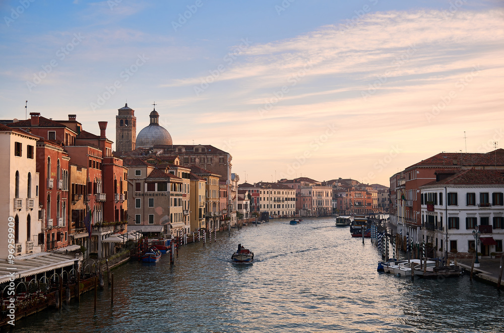 Venice Canal Grande in the morning