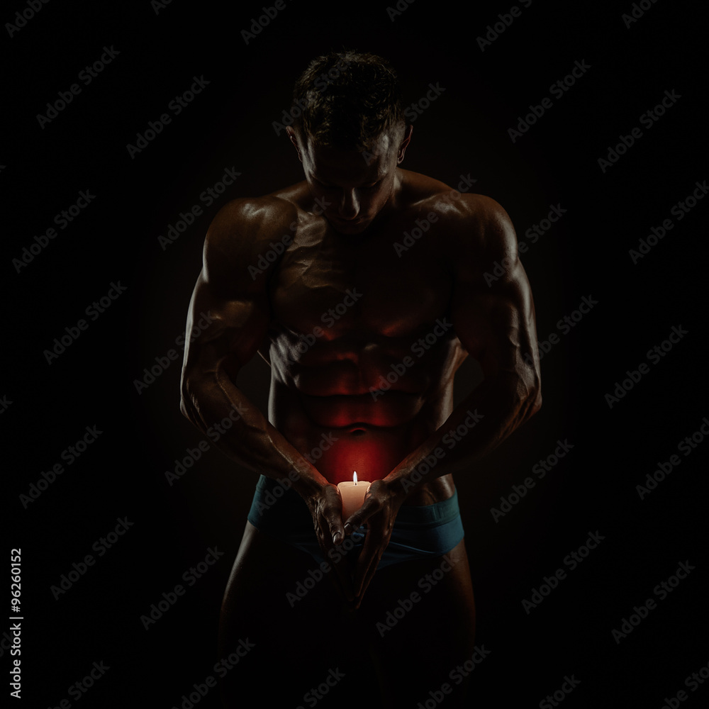 Muscles and candle