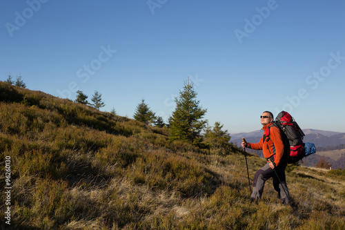 Hiking in Caucasus mountains. © vetal1983