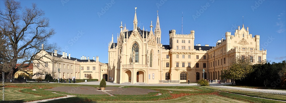 beautiful castle Lednice, Czech Republic, Europe