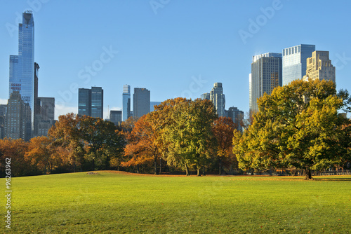 Obraz na plátně Podzim v Central Parku v New Yorku