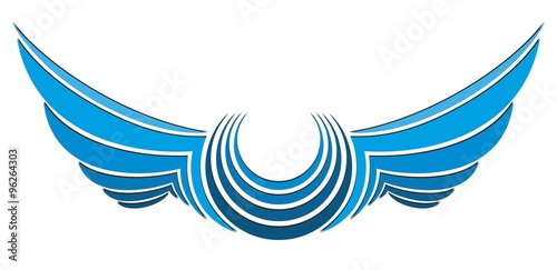 Logo of blue wings.