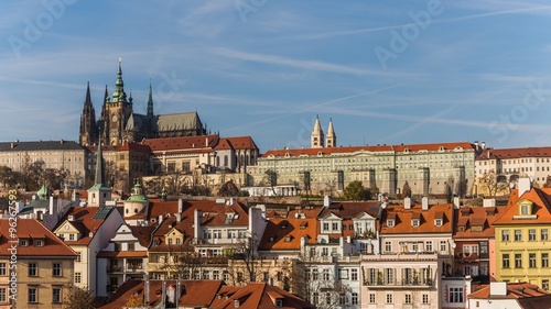 View over the old town of prague and the castle