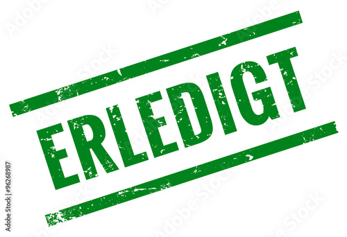 Grunge Stempel grün erledigt