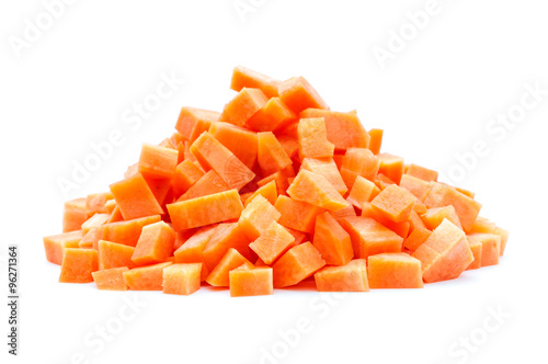 Möhre Karotte gewürfelt photo