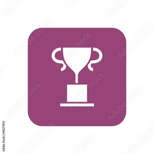 Icono de un trofeo clásico sobre fondo morado