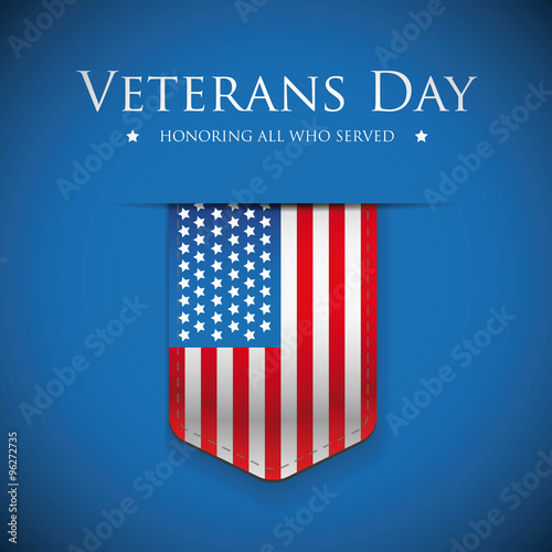 Veterans Day. Honoring all who served. Usa flag vector