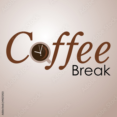 Icono plano Coffee Break sobre fondo degradado #4