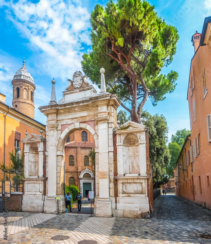 Historic arc from Basilica di San Vitale in Ravenna, Italy