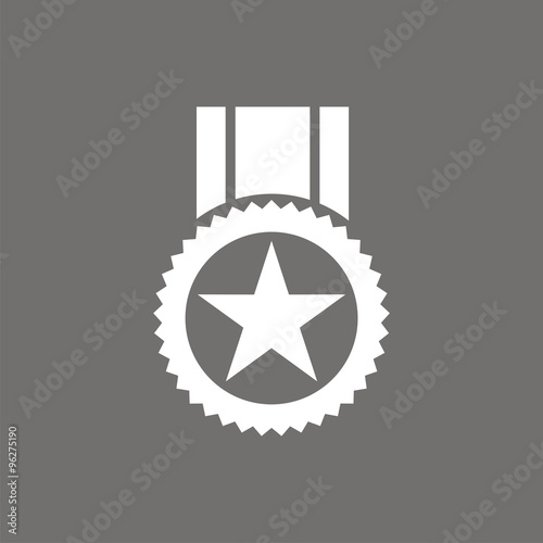 Icono de medalla sobre un fondo negro