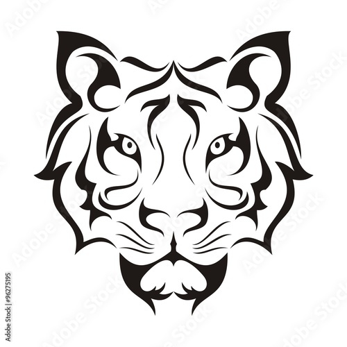 Tiger Face Tribal Template