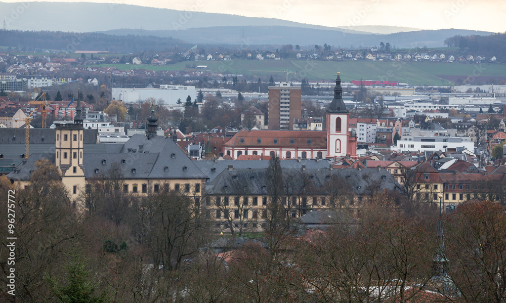 fulda city in germany from above
