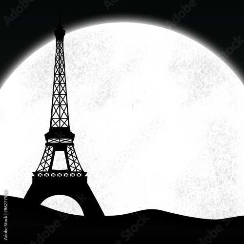 Paris Eiffelturm im Mondlicht / Eiffel Tower in Moonlight #96277530