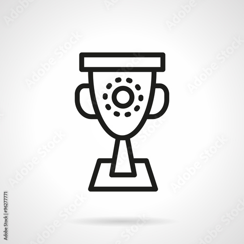 Trophy black simple line vector icon