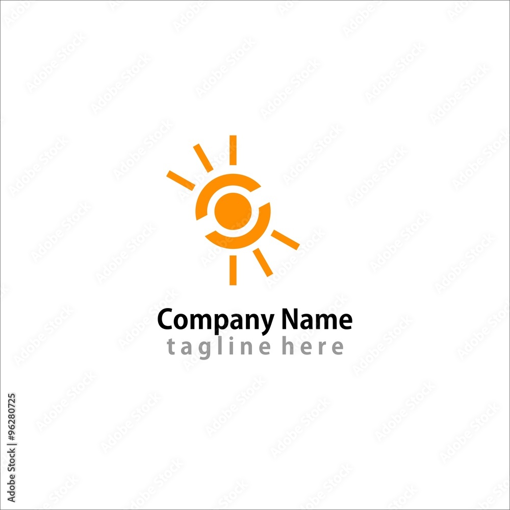 Sun logo icon Vector
