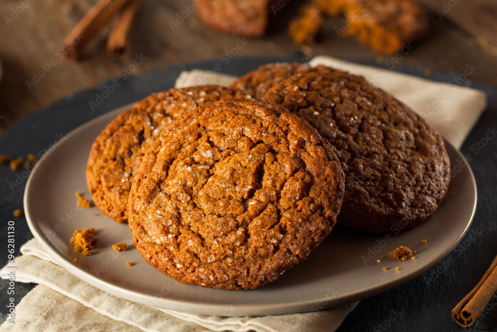 Fototapeta premium Warm Homemade Gingersnap Cookies