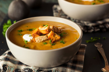 Homemade Hot Butternut Squash Soup