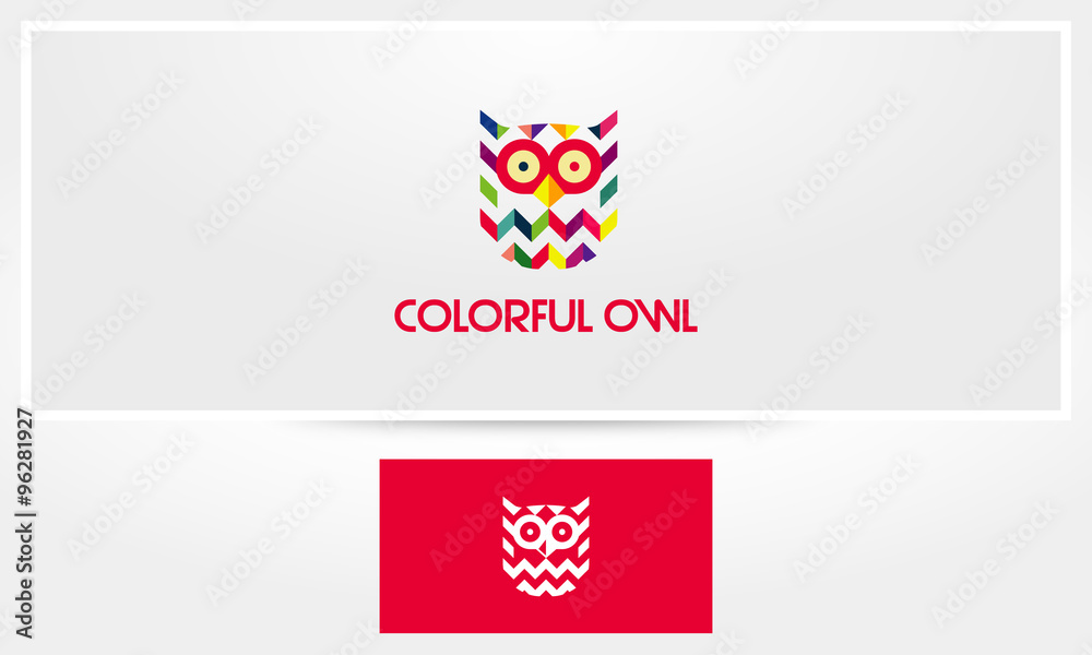 Fototapeta premium Colorful Owl Logo
