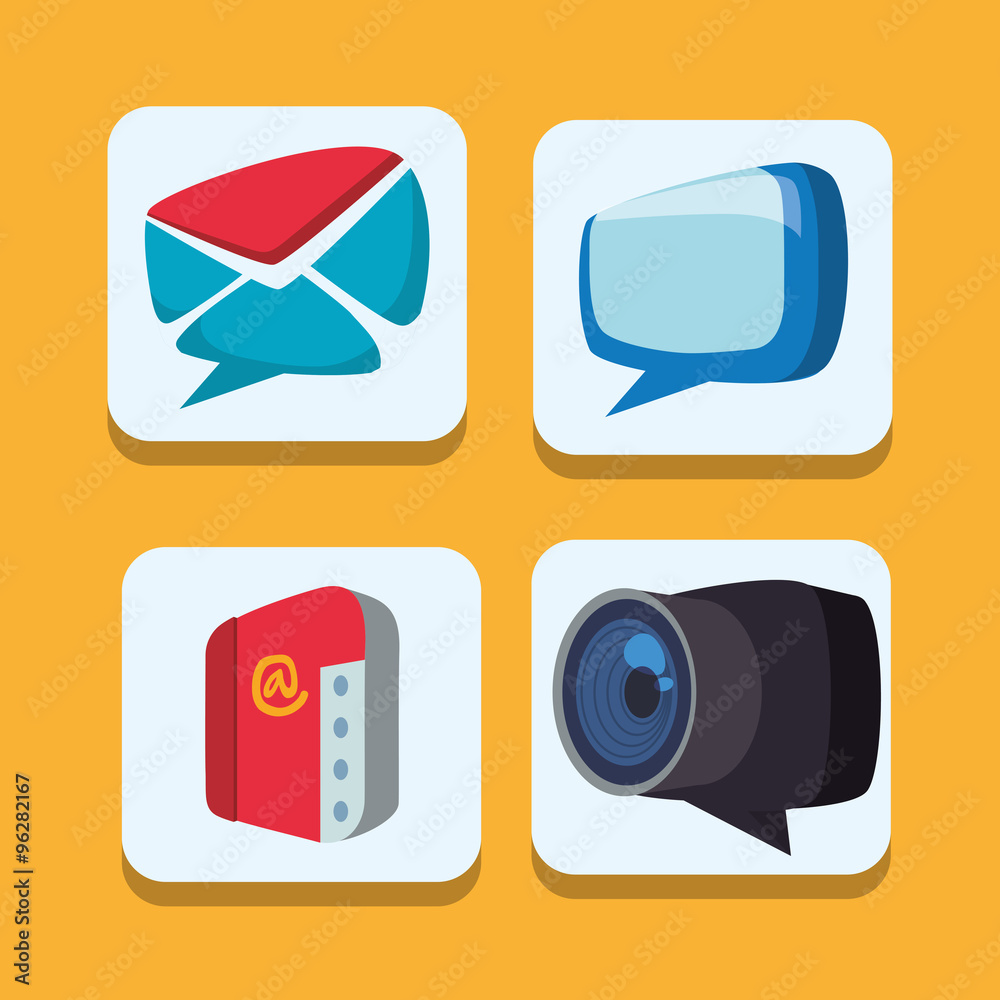 Communication icons , vector illustration Communication icons , vector illustration