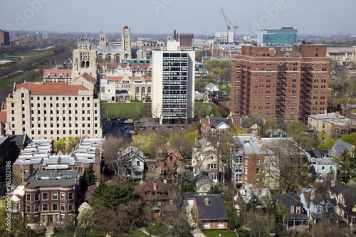 Aerial view of University of Chicago area photo