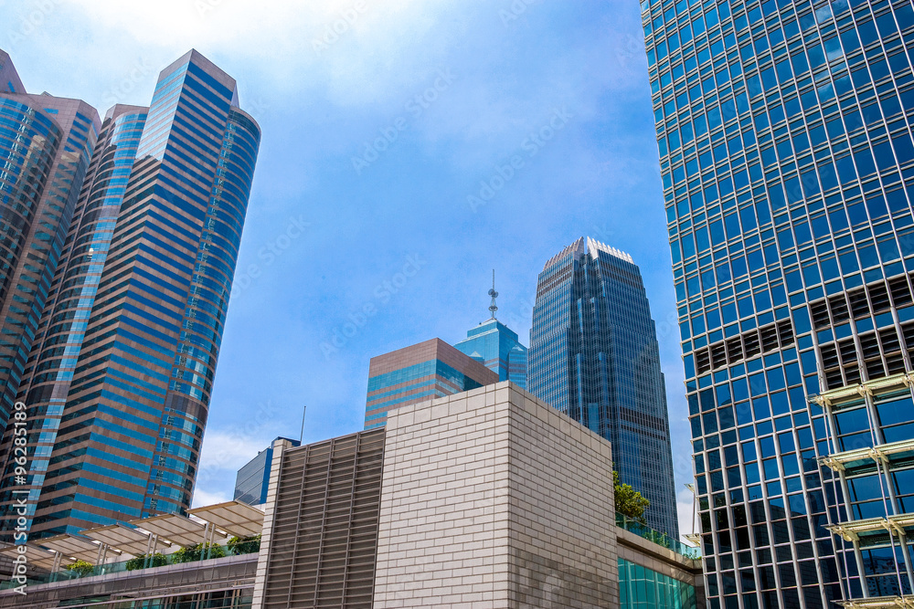 Hong Kong, the buildings of Exchange Square in the new city center. Hong Kong, the buildings of Exchange Square in the new city center.
