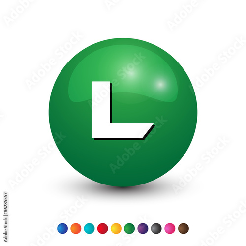 letter 3d circle logo icon