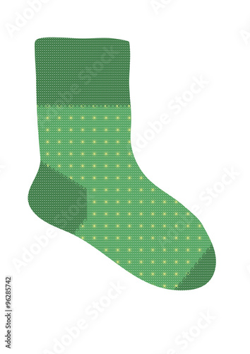 sock with the image of stars/ Christmas sock with picture of stars, a sock hung on the fireplace for gifts

