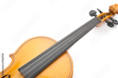 violin on white background