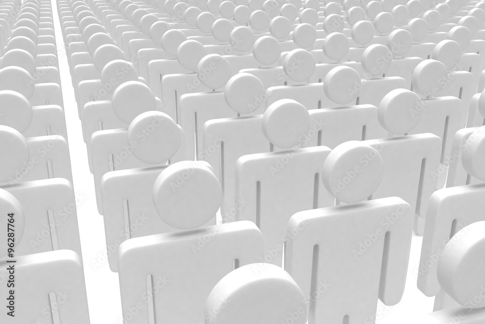 Fototapeta premium group of people figures on white background