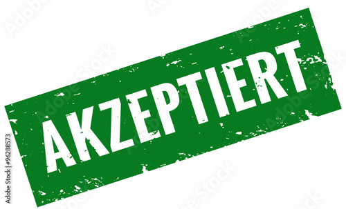 Stempel grün akzeptiert 